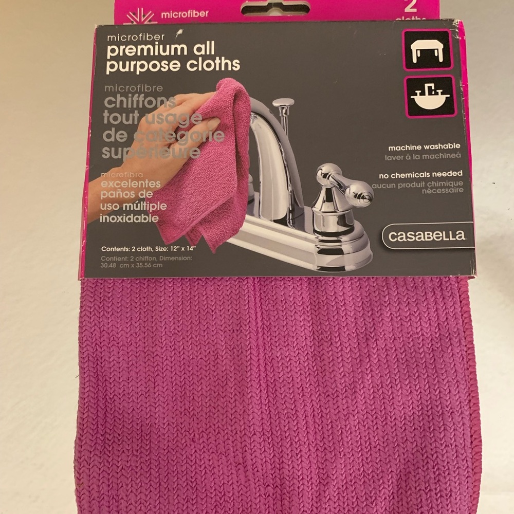 Casabella Microfiber premium all purpose cloths two